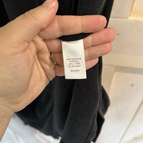 Pure Jill Womens Dress Medium Gray Linen Blend Minimalist Grunge Pockets Comfort - Picture 6 of 11